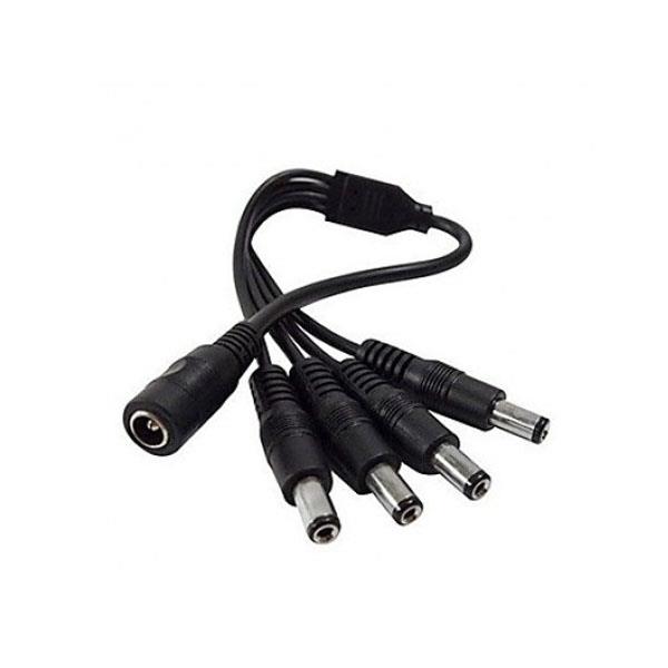 Cctv Cable Derivador de Alimentacion - 1 Entrada Hembra x 4 Salidas Macho