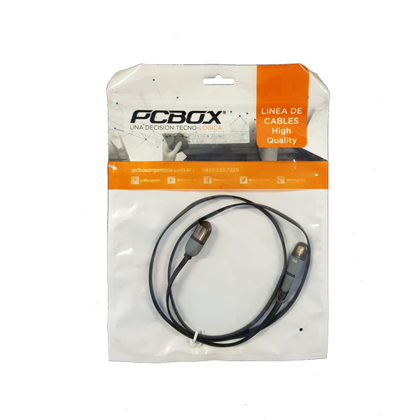 CABLE USB 2 EN1 1MT AM MICRO B LIGHTNING PCBOX (PCB-CUS2X100)