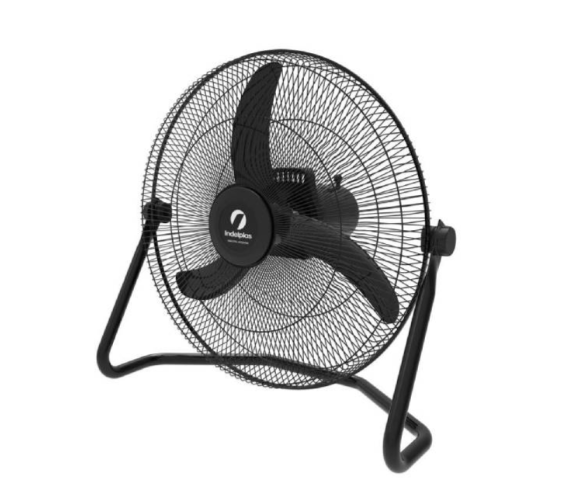 VENTILADOR TURBO INDELPLAS IVI20 - NEGRO 20 3 PALETAS 3 VELOC PISO (05011001)