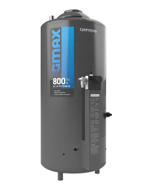 TERMOTANQUE A GAS COPPENS GMAX - 50 LTS PIE CARGA SUP 800 LTSHR GAS NATURAL (TTQ800GMAX)