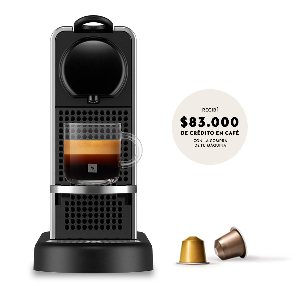 CAFETERA NESPRESSO CITIZ PLATINUM TITAN - PLATEADA 1LT 19BAR AUTO APAGADO (D140-AR-TI-NE)