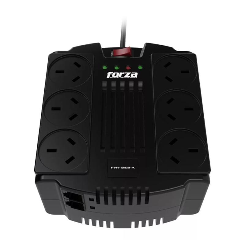 ESTABILIZADOR DE TENSION FORZA FVR-1202A 220V 1200VA600W 6-IRAM (FVR-1202A)