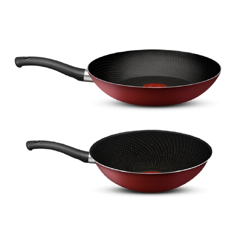 SET SARTEN WOK TEFAL -RED SURPRISE 2428CM ALUMINIO (L2T1IVC11)