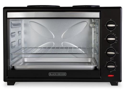 HORNO ELECTRICO BLACK&DECKER TO6000-AR NEGRO 62L CON ANAFE 3750W