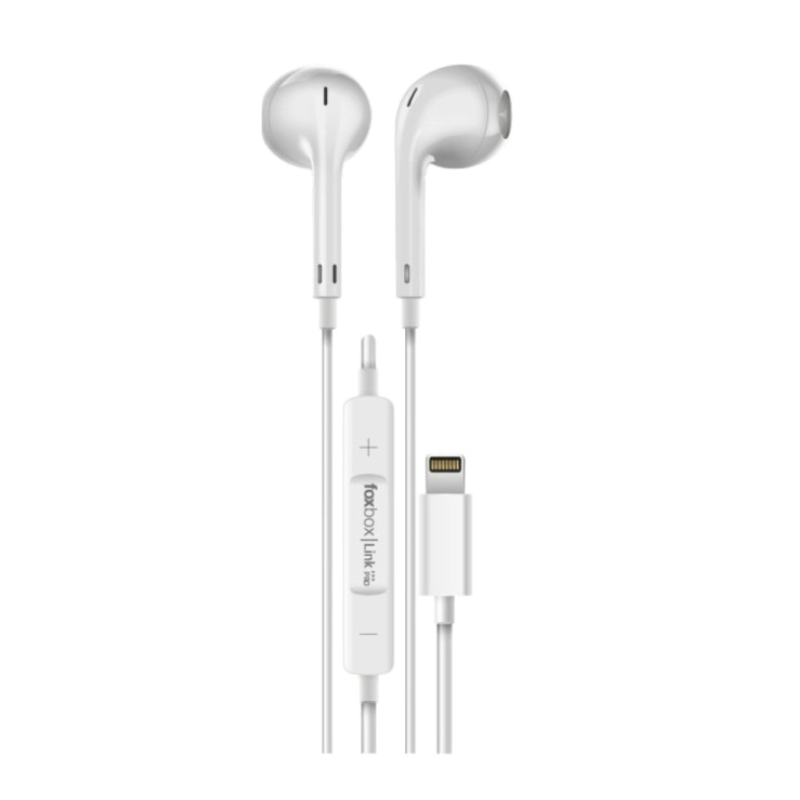 Auricular Foxbox Boost Link Pro Lightning Blanco Ccable Cmic Bt