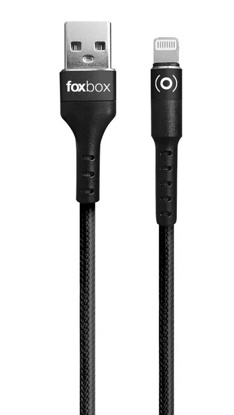 CABLE FOXBOX ROUND PRO LIGHTNING A TYPE-C  NEGRO 125M (7431)