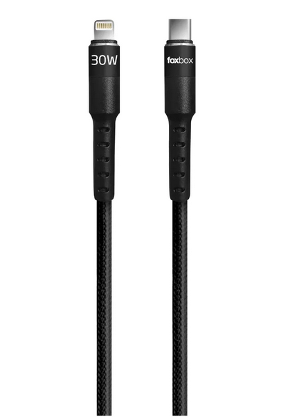 CABLE FOXBOX ROUND PRO TYPE-C A TYPE-C  NEGRO 125M (7434)