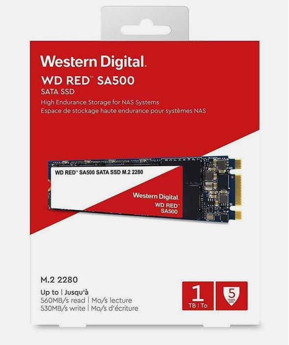 DISCO SSD WD RED 1TB SA500 NAS M2 2280 (WDS100T1R0B-68A4Z0)