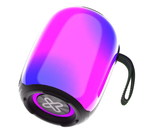 PARLANTE KLIPXTREME ZOUNDFIRE PORTATIL STEREO TRUE BT  LED LIGHT  16HS - 12W - IPX6 RGB (KBS-250BK)