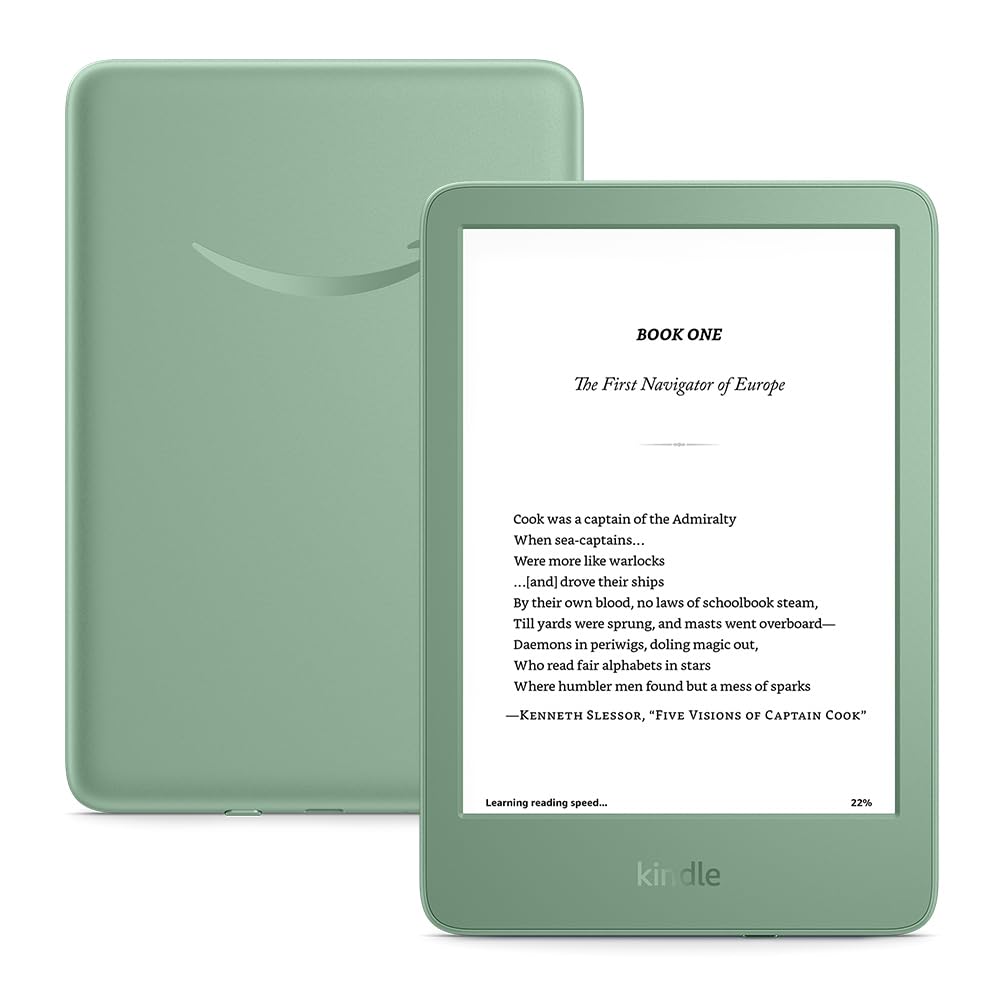 TABLET E-READER AMAZON KINDLE GEN 11 2024 16GB MATCHA (B0CNVCQZG1) UPC 840414684805