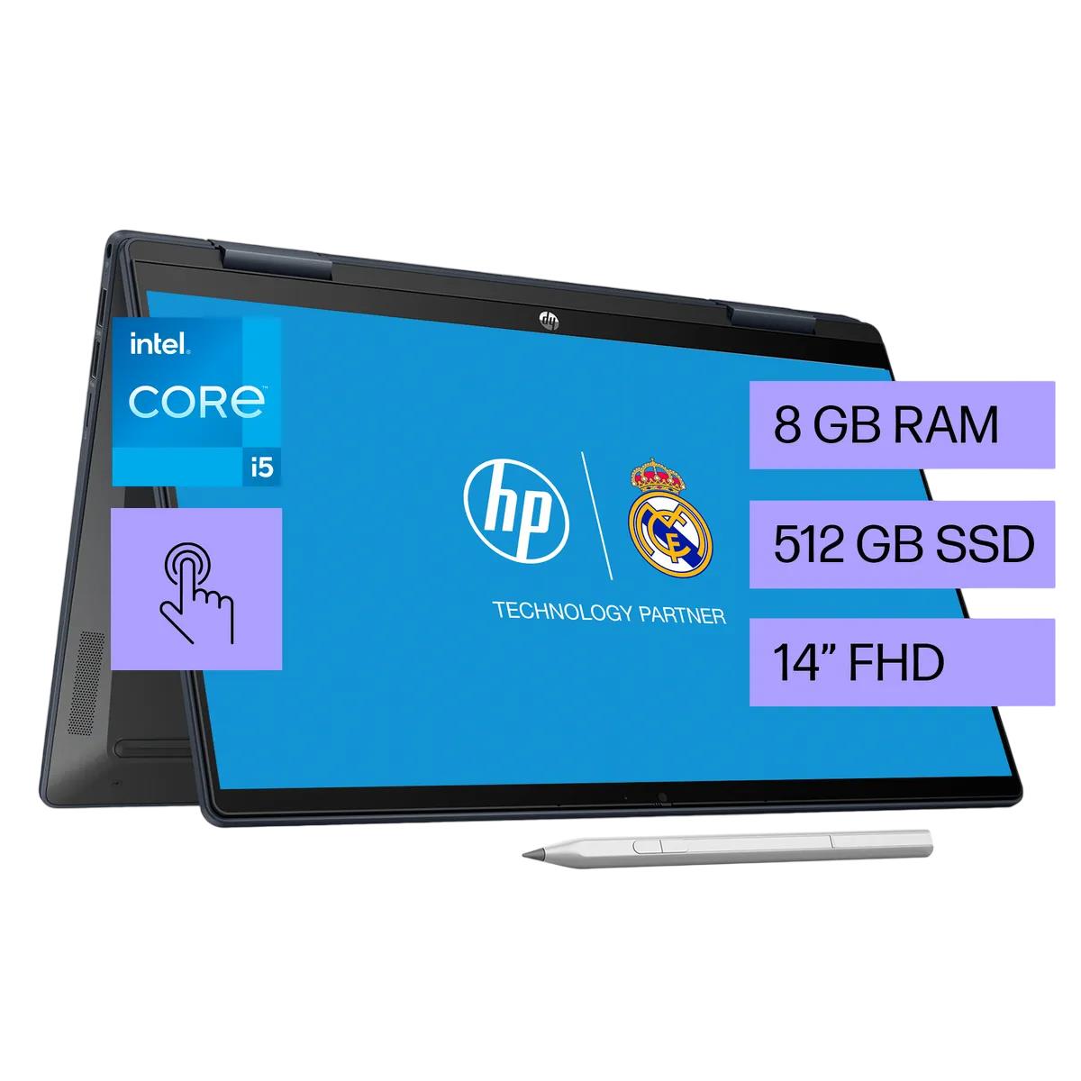 NOTEBOOK HP PAVILION X360 CONVERTIBLE 14-EK0008LA I5-1235U 8GB 512GB 14 FHD W11H (A1UC3LA)