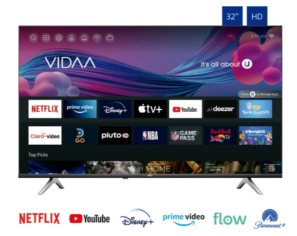 TV LED 32 BGH B3223H5 VIDAA - SMART HD HDMI USB