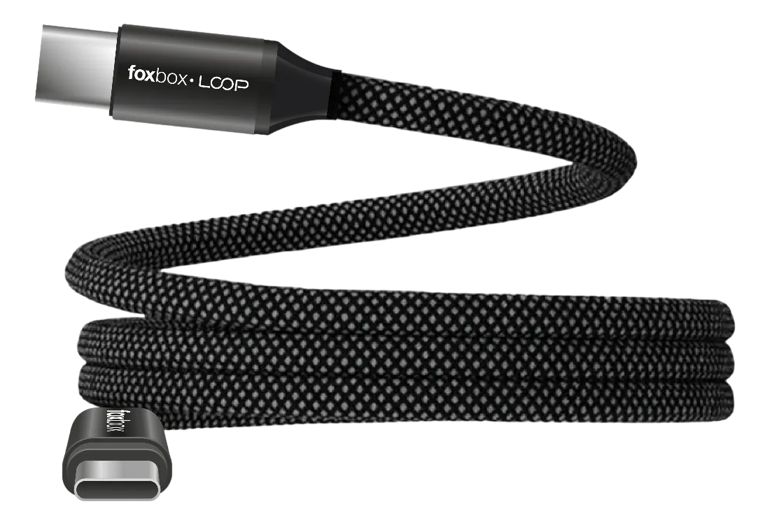 CABLE FOXBOX MAGNETICO FOXBOX LOOP TYPE C A TYPE C 60W NEGRO (8375)