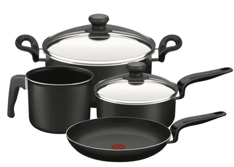 SET DE 6 PIEZAS TEFAL PRATIKA (CACEROLA 20CM OLLA 24CM SARTEN 24CM JARRO 14CM)