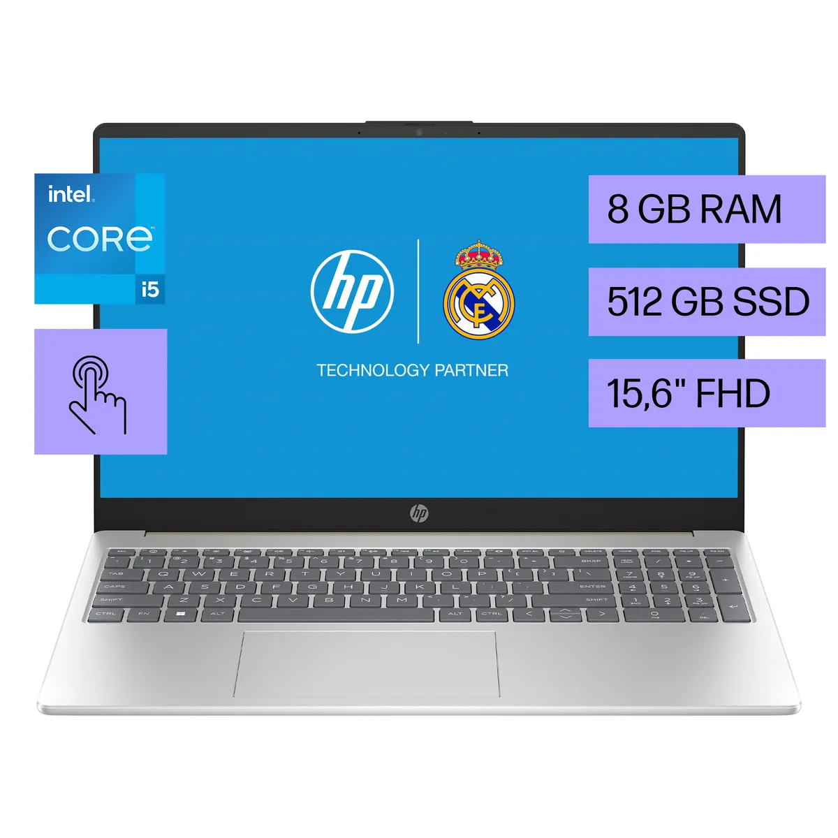 NOTEBOOK HP 15-FD0154LA i5-1334U 8GB 512GB 156 TOUCH FHD W11HSL (BM7S4LAAC8)