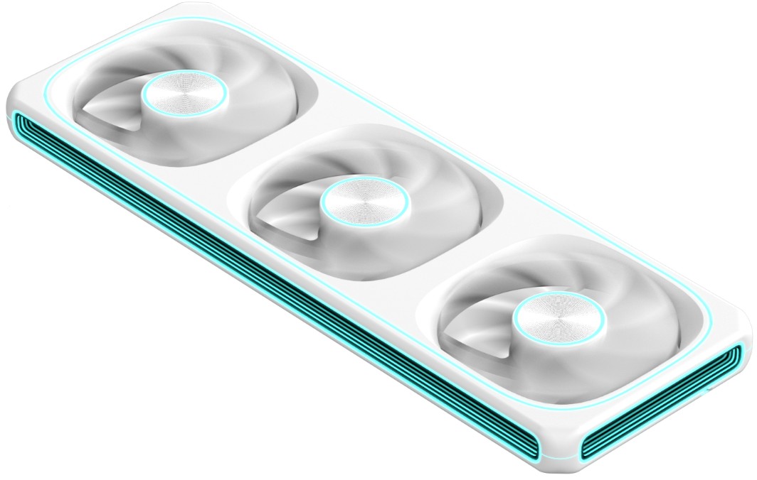 TRIPLE FAN FORMULA V LINE AIR FUSION 3 WHITE REVERSE ARGB 360MM