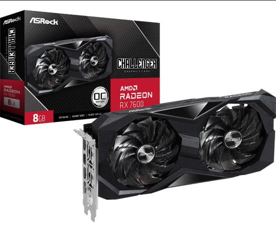 PLACA ASROCK RADEON RX7600 CHALLENGER  8GB OC (90-GA41ZZ-00UANZ)