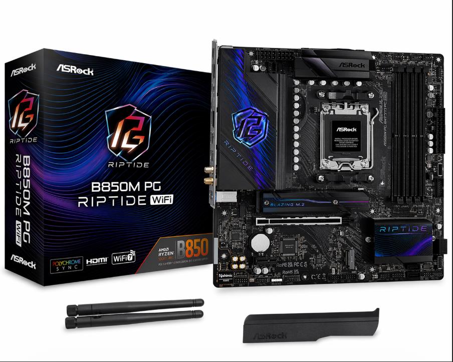 MB (AM5)  ASROCK B850M  RIPTIDE WIFI DDR5(MB-B850M RIPWIFI)