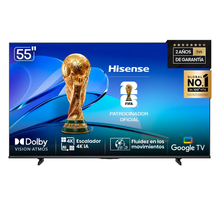 TV QLED 4K 55 HISENSE 55Q6N - UHD SMART TV HDMI SO GOOGLE TV NEGRO (9155Q6N)