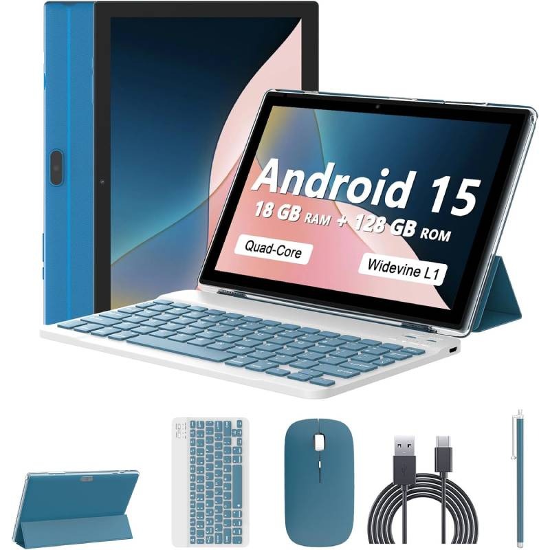 TABLET IWEGGO 10”ANDROID 1518GB RAM 128GBTECLADOFUNDAMOUSE BLUE (X003X1EOJR)