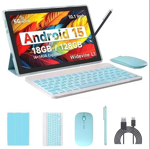 TABLET IWEGGO 10”ANDROID 1518GB RAM 128GBTECLADOFUNDA LIGHT BLUE (X003YNAG5Z)